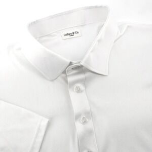 Collars & Co‎ Mens White Short Sleeve Polo Shirt XL Performance Golf Casual